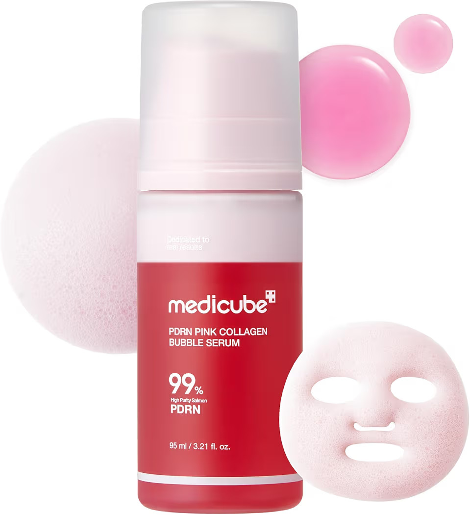 medicube PDRN Pink Collagen Bubble Serum | Bubble-to-Glow Firming Serum with 99% Purity PDRN & Lo... | Amazon (US)