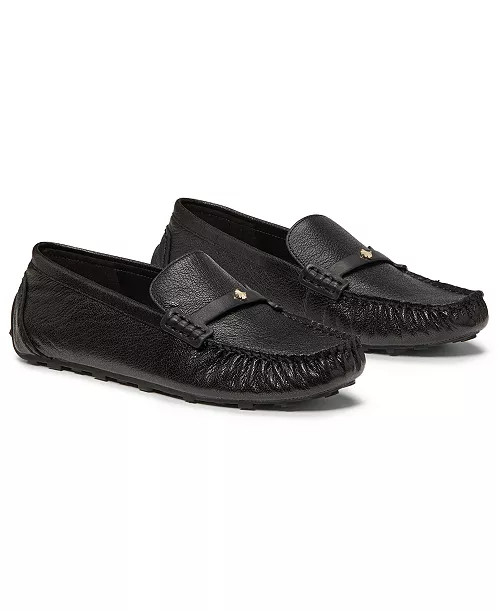 kate spade new york Women's Flower Stud Round Toe Moccasin Loafers - Macy's | Macy's