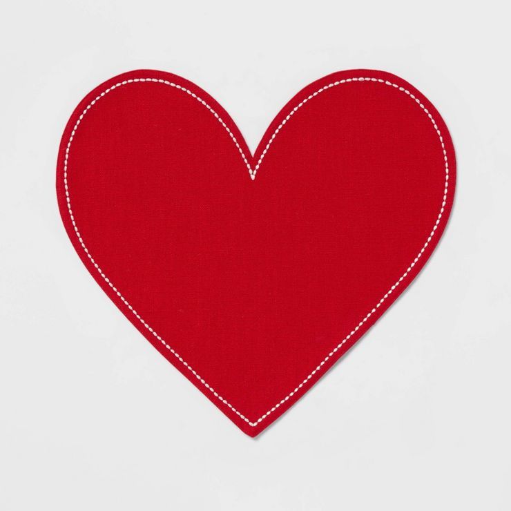 Cotton Heart Shaped Charger Red - Threshold&#8482; | Target