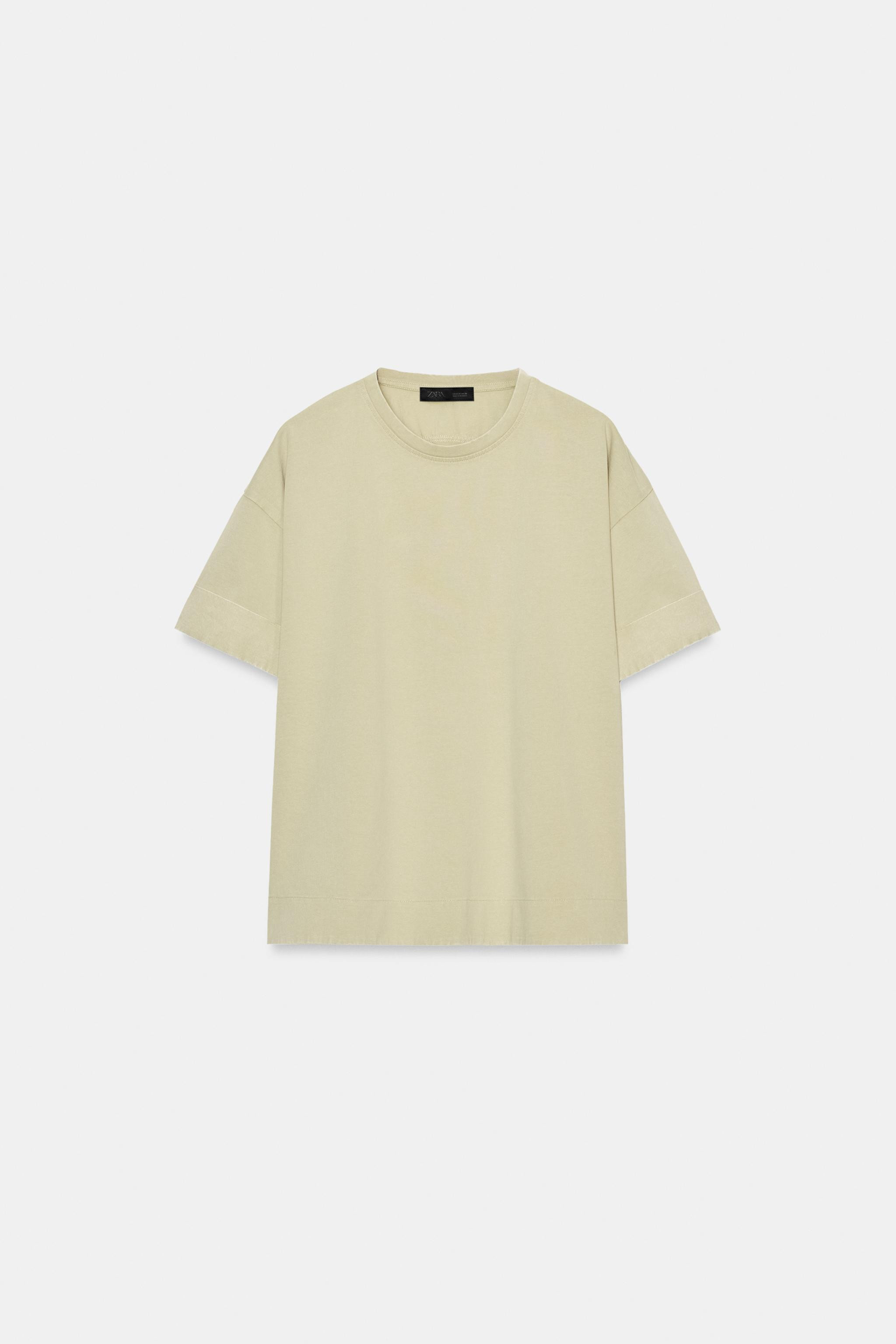 HEAVY COTTON SHORT SLEEVE T-SHIRT | Zara UK