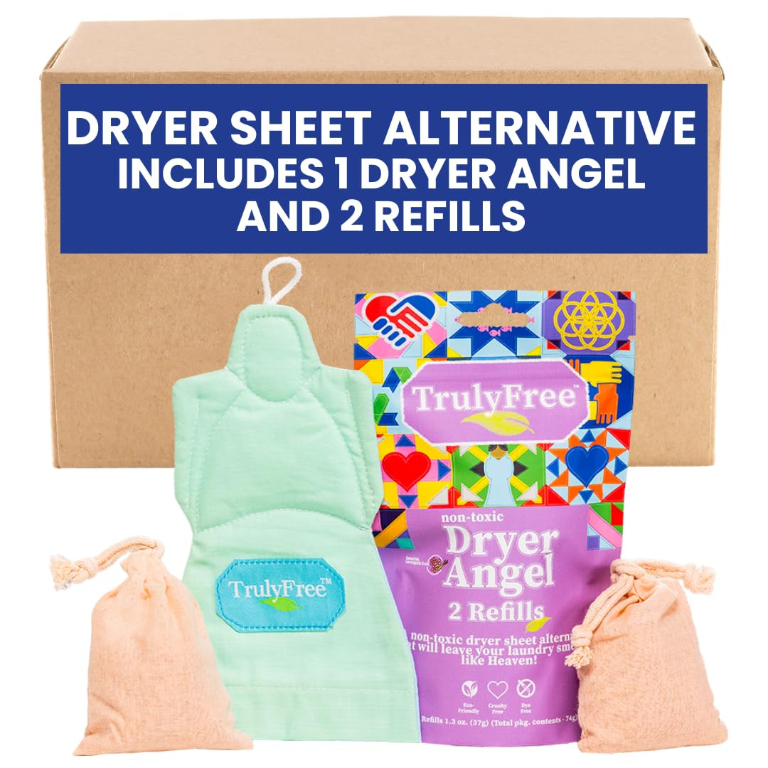 Truly Free Dryer Angel: Refillable Non-Toxic Dryer Sheet Alternative, Fabric Softener and Scent B... | Amazon (US)