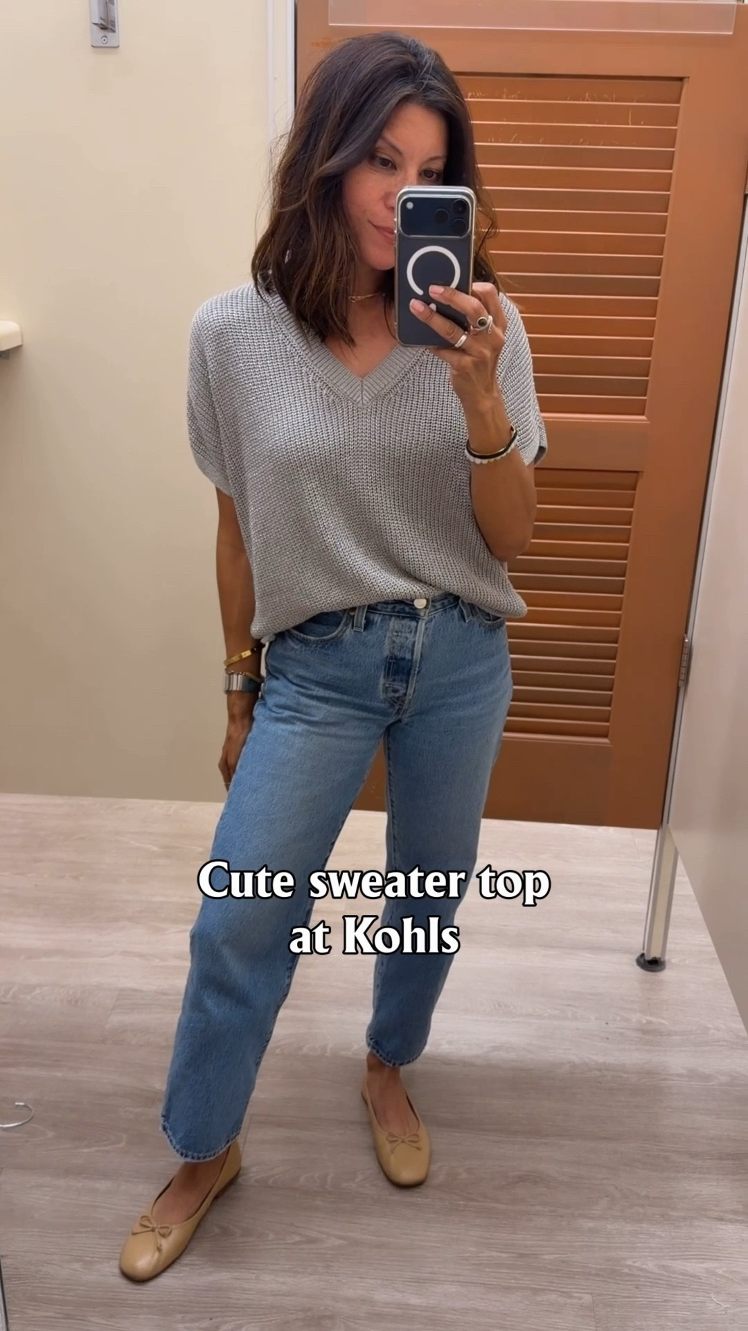 This sweater top is perfect to wear instead of a tee shirt 
@Kohl's 
Other colors available 
Wearing xs 

#LTKPetite #LTKOver40