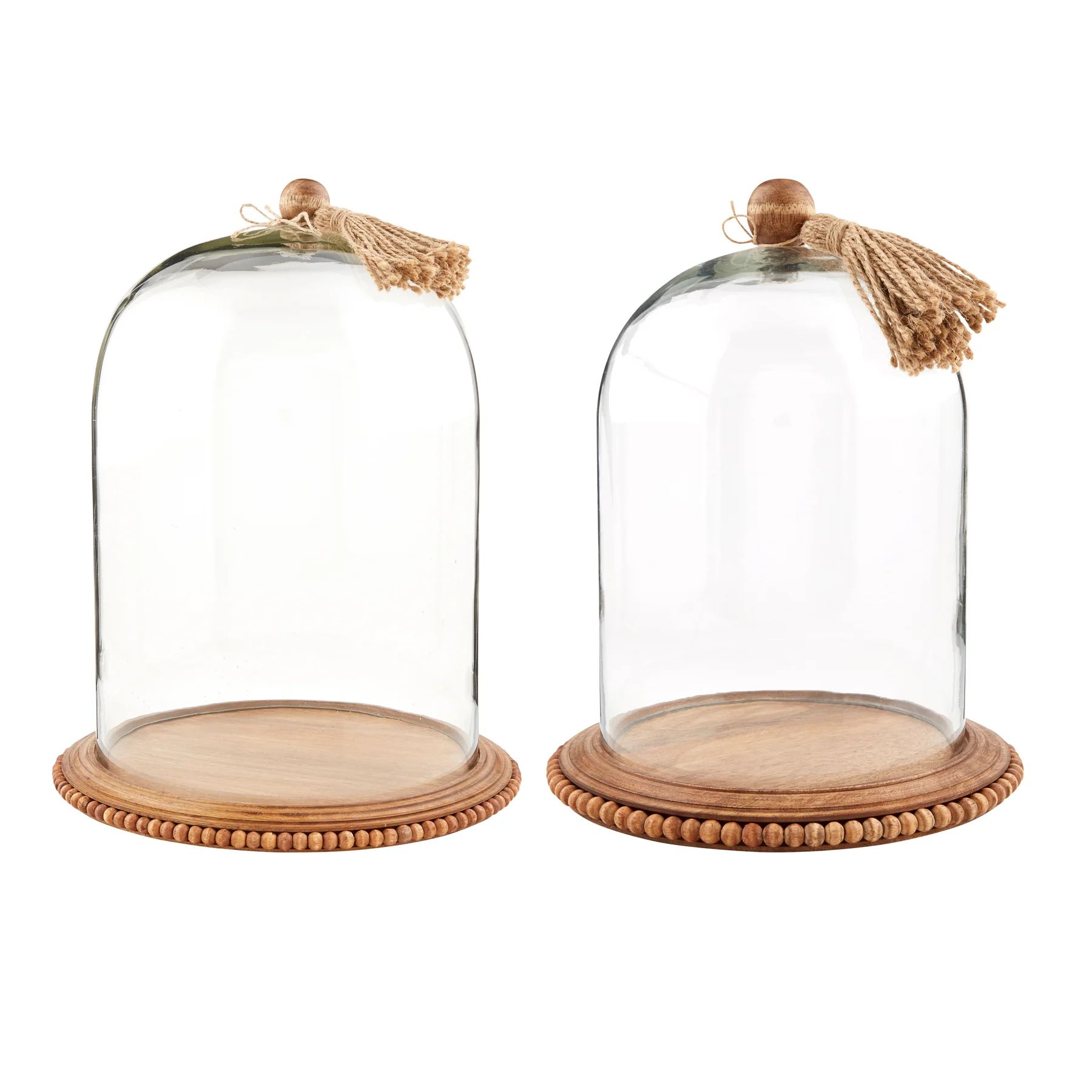 Wood and Glass Cloche Set | Mud Pie (US)
