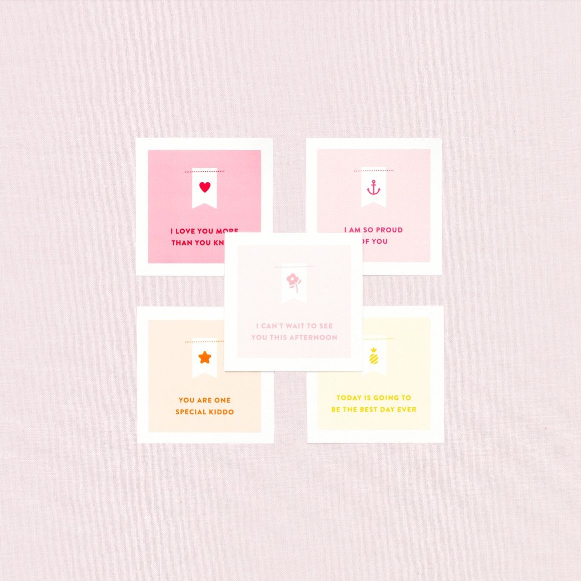 Lunchbox Note Set, Pink | Simplified