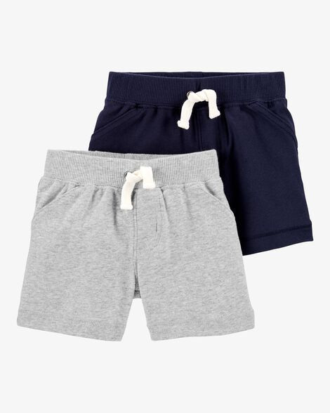 Baby 2-Pack Cotton Pull-On Shorts | Carter's Inc