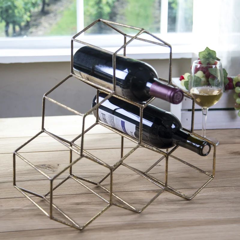Florencia Hexagonal 6 Bottle Tabletop Wine Rack | Wayfair North America
