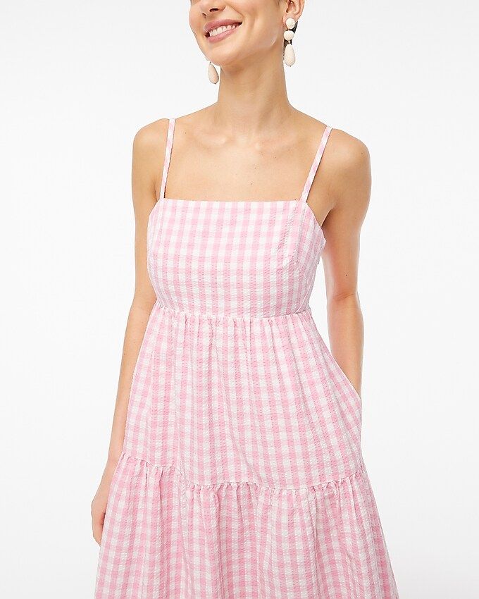 Seersucker tie-back dress | J.Crew Factory