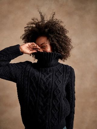 Cable-Knit Turtleneck Sweater | Banana Republic (US)