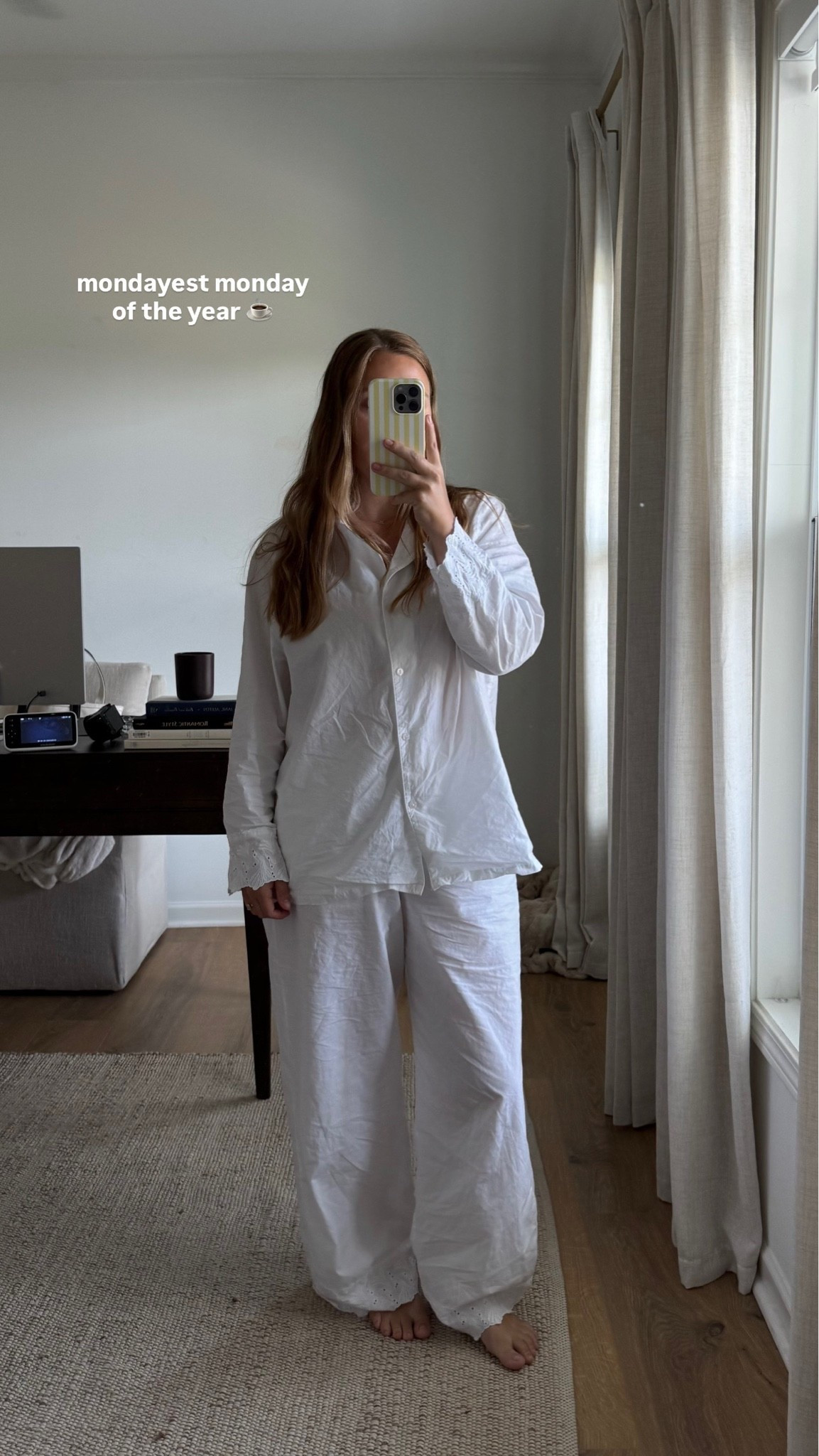 100% cotton poplin pajama set with embroidered sleeves from H&M. Runs a little big!

#LTKootd #LTKmomlife #LTKmorningroutine