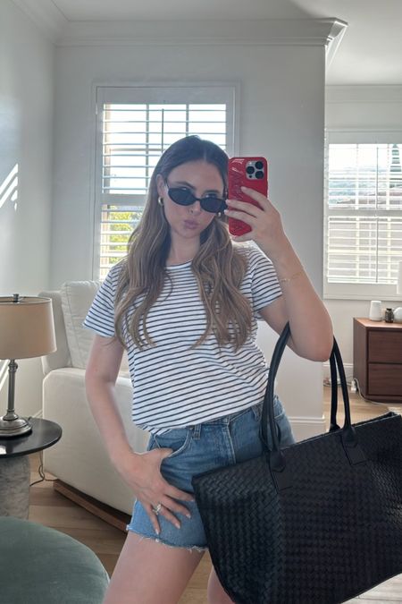 best basic tee!! I got it in a few colors on Walmart and it’s so perfect for summer. Also loveee these sunnies and this big tote!  @walmartfashion #walmartpartner #walmartfashion

#LTKFindsUnder50 #LTKItBag #LTKStyleTip