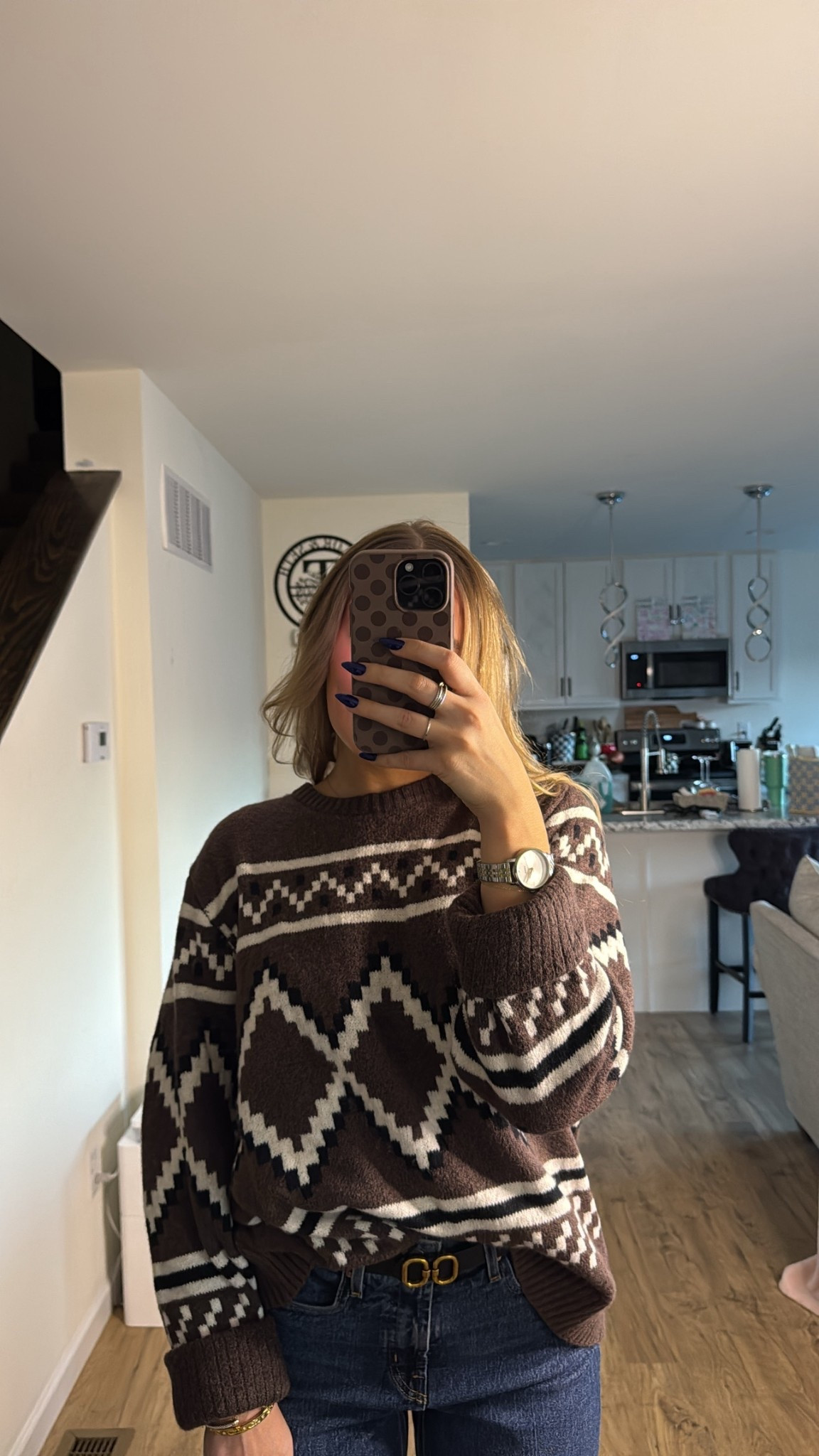 Wearing an XL in the sweater for oversized fit and size 4 in the denim🤎 

#LTKFindsUnder50