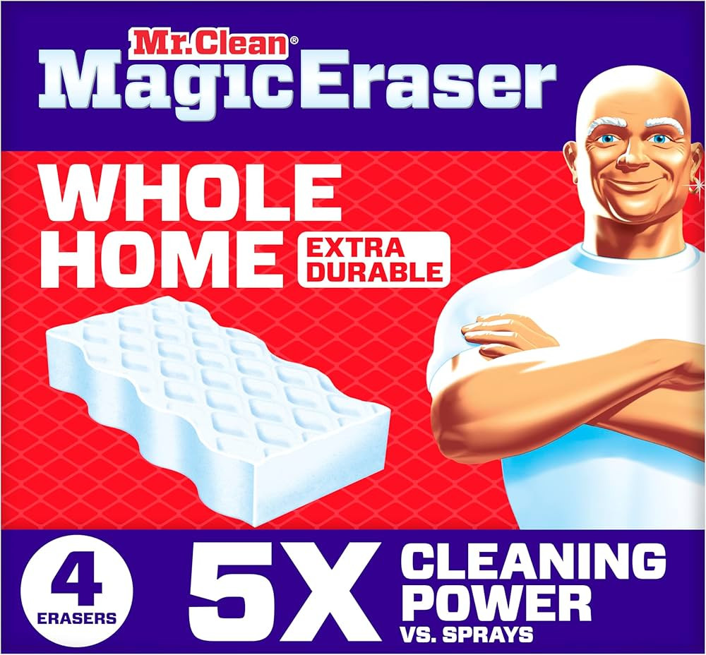 Mr. Clean Magic Eraser Sponge, All Purpose Cleaner, Cleaning Scrubber, Wall, Sneaker, Kitchen, Ba... | Amazon (US)