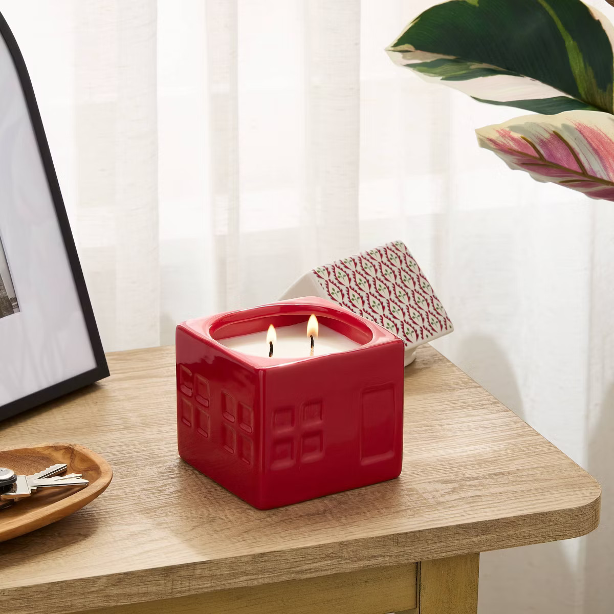 2 Wick Ceramic Lidded House Candle 14oz - Threshold™ | Target