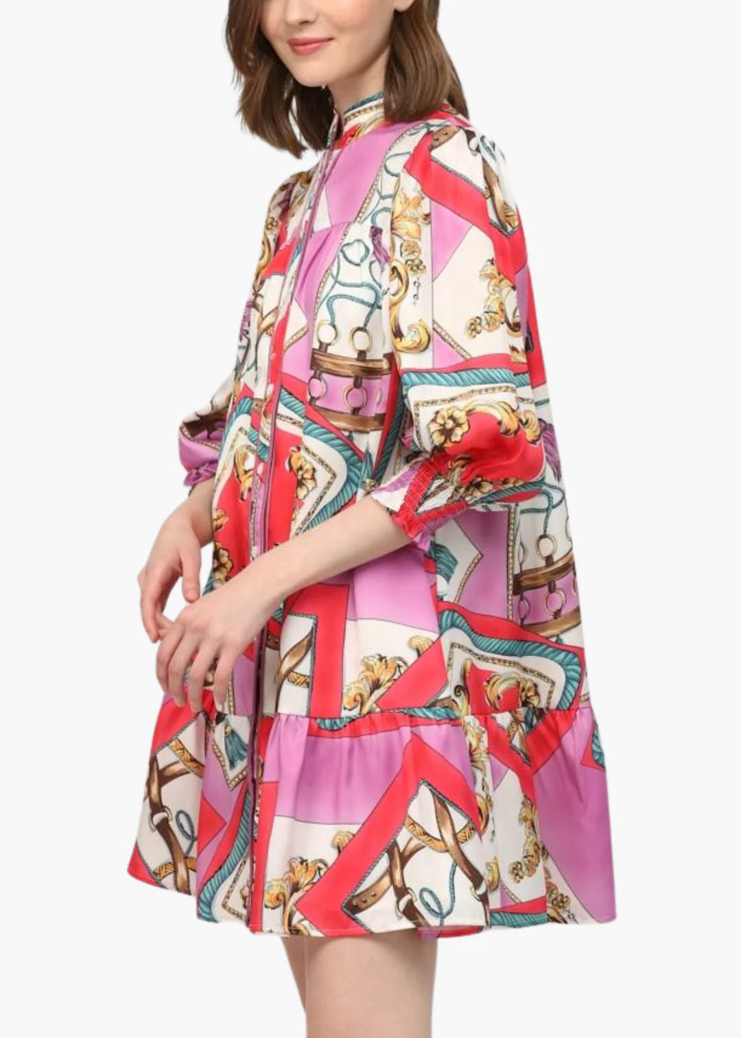 Sawyer Ruffle Hem Dress | Poppy and Pink