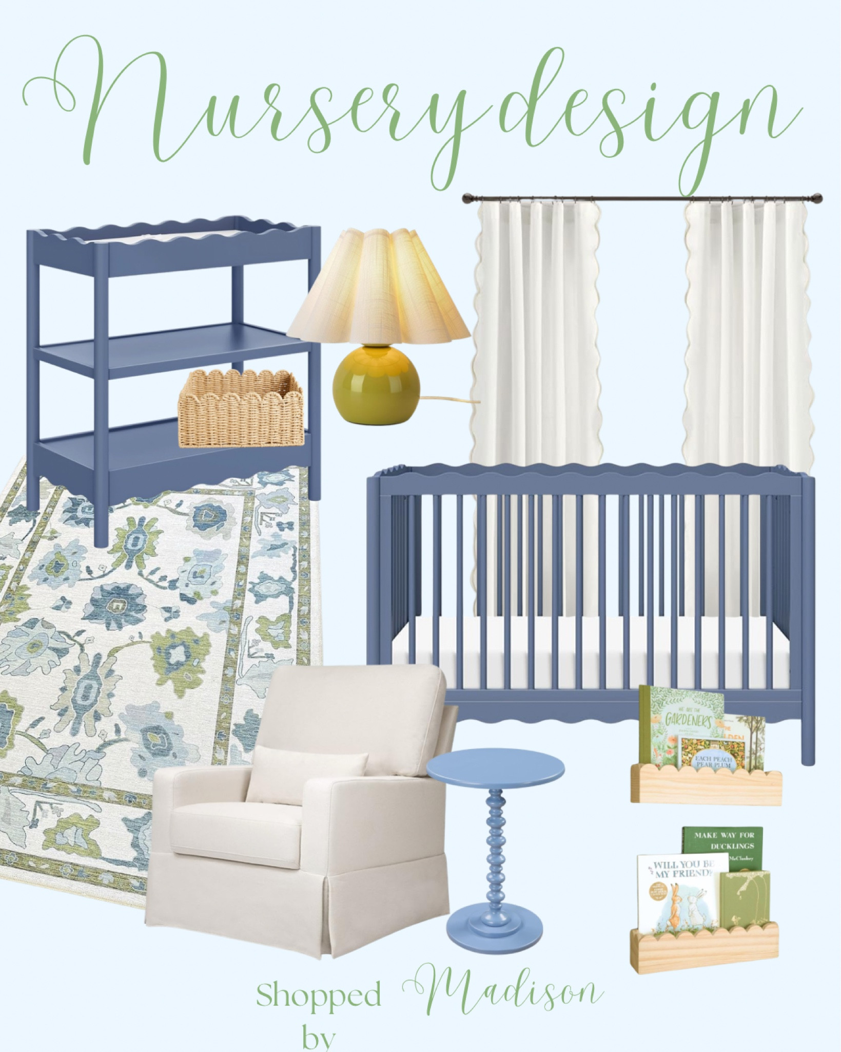 Nursery design, nursery decor, baby boy nursery ideas, amazon home decor, amazon home finds 2025, blue and green nursery, blue and green home decor, baby boy room

#LTKkids #LTKhome #LTKbaby