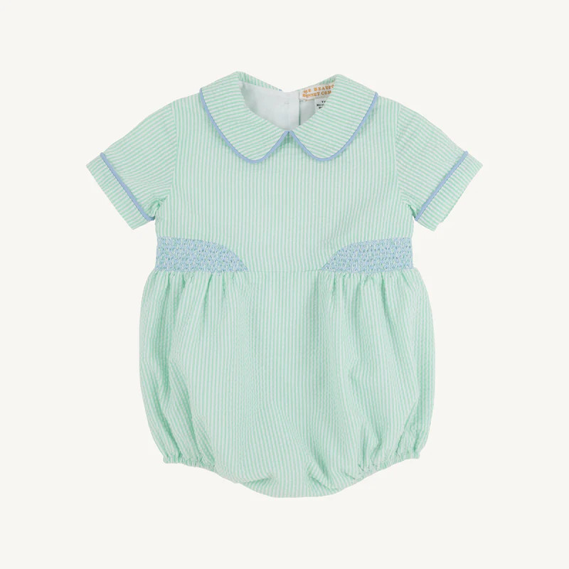 Grace Bay Green Seersucker with Worth Avenue White and Beale Street Blue | The Beaufort Bonnet Company