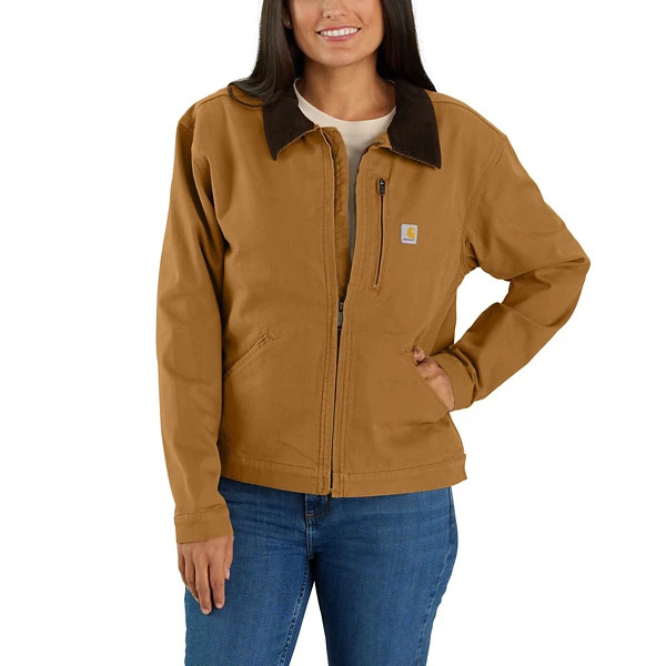 Women's Carhartt Detroit Canvas Canvas Jacket XLarge Brown | Scheels