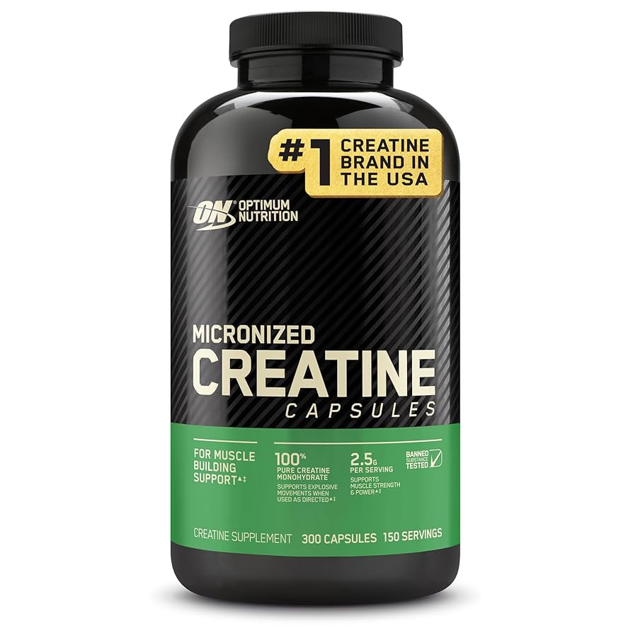 Optimum Nutrition Micronized Creatine Monohydrate Capsules, Keto Friendly, 2500mg, 300 Capsules (... | Amazon (US)