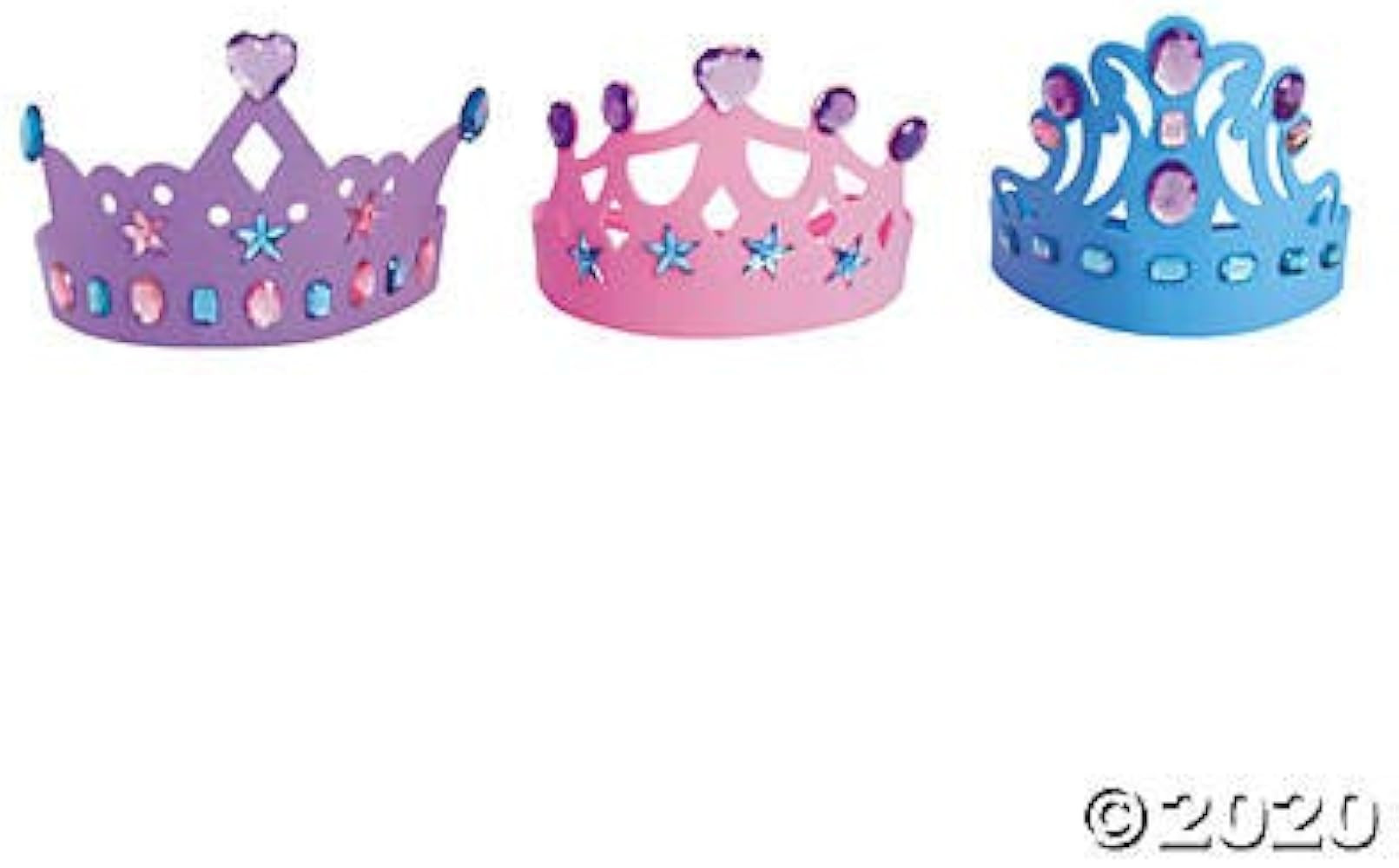 Foam Princess Tiara Assortment (Set of 12) Kids Party Favors and Activities | Amazon (US)