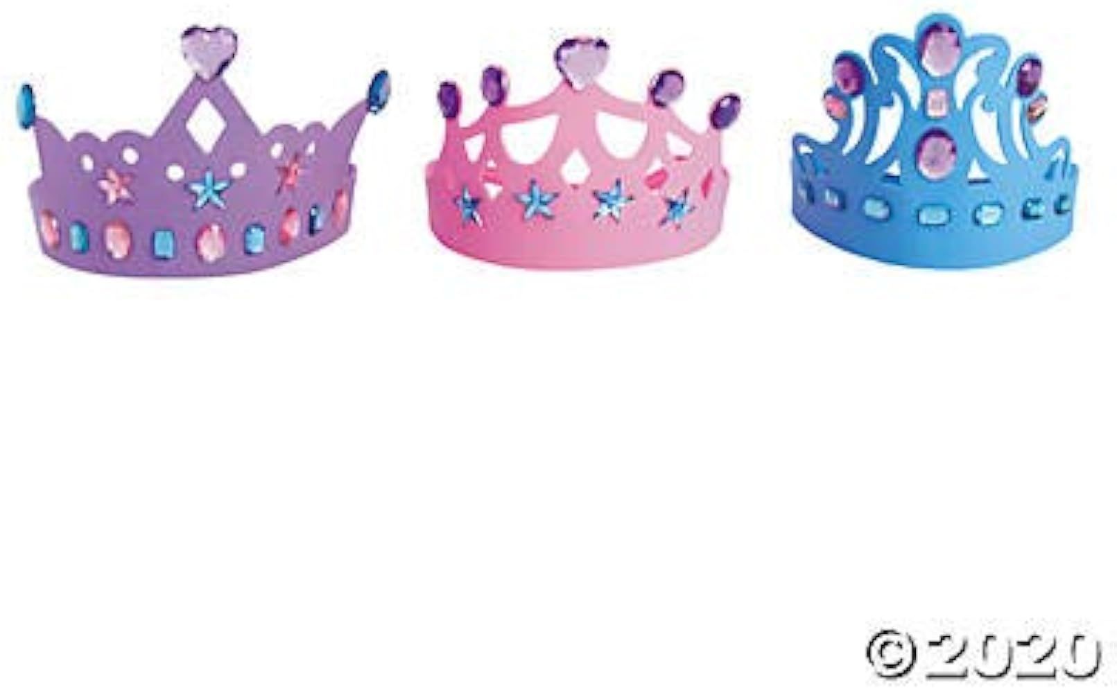 Foam Princess Tiara Assortment (Set of 12) Kids Party Favors and Activities | Amazon (US)