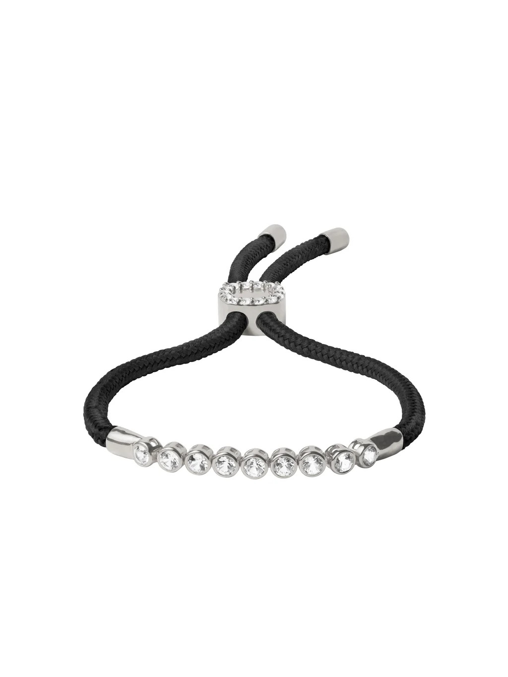 JAMES BEZEL NOIR PARACORD BRACELET, SILVER | Dorsey