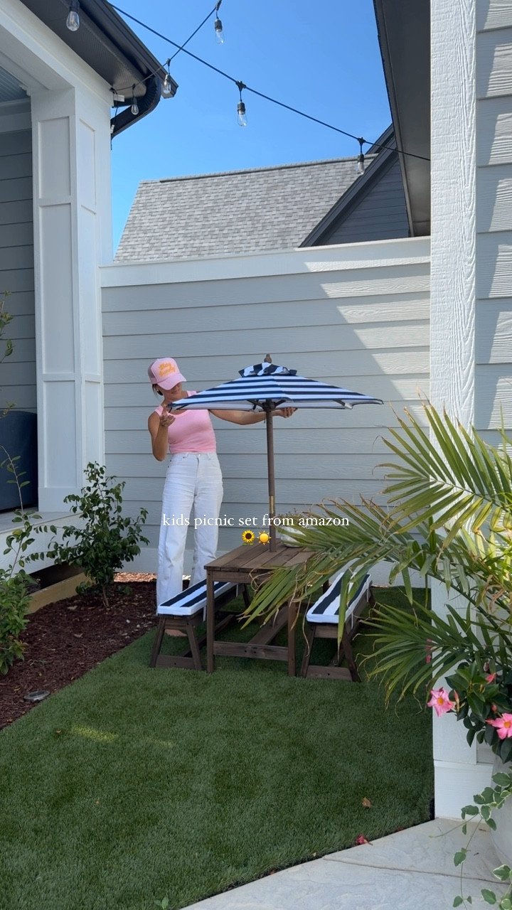 the cutest little addition to the backyard 🌻 | perfect for all those outdoor summer crafts, lunches and play dates + it doesn’t hurt that it matches the rest of our furniture 🤭 (comes in a tan color as well) 

save + share w/ a mama friend 
shop in my @amazon storefront 🛒
#amazon #amazonfinds #amazonhome #outdoordecor #outdoorfurniture #outdoorliving #summer #kidsstyle

#LTKHome #LTKSeasonal #LTKKids