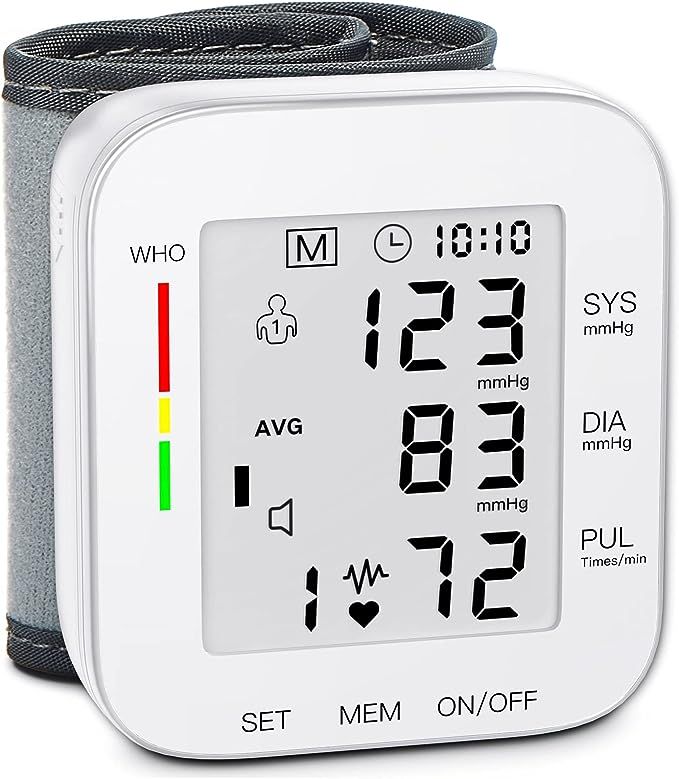 Blood Pressure Monitor Digital Wrist Blood Pressure Machine Automatic Cuff BP Detector 2x99 Readi... | Amazon (US)