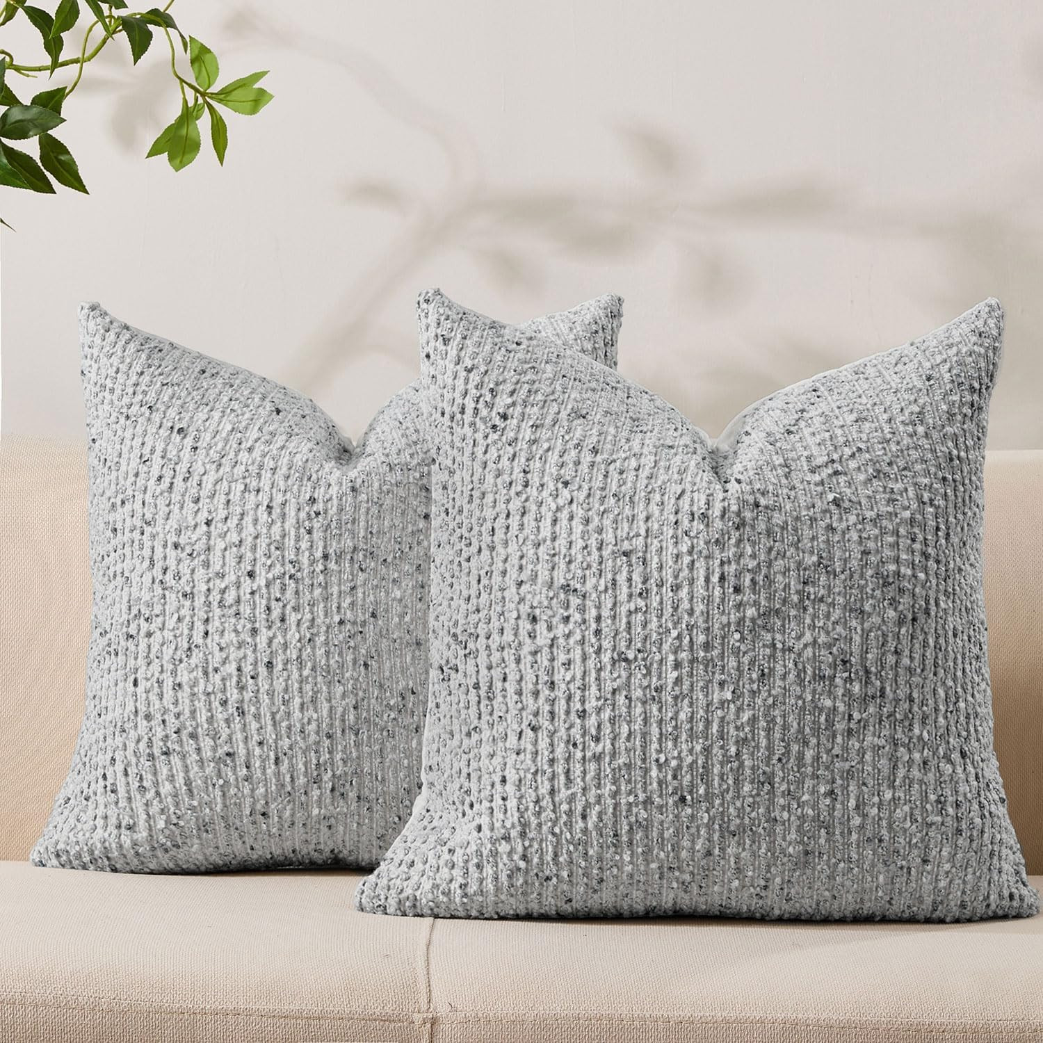 Throw Pillow Covers 20x20 Soft Wool Cushion Decorative BlueSY012C20 | Amazon (US)