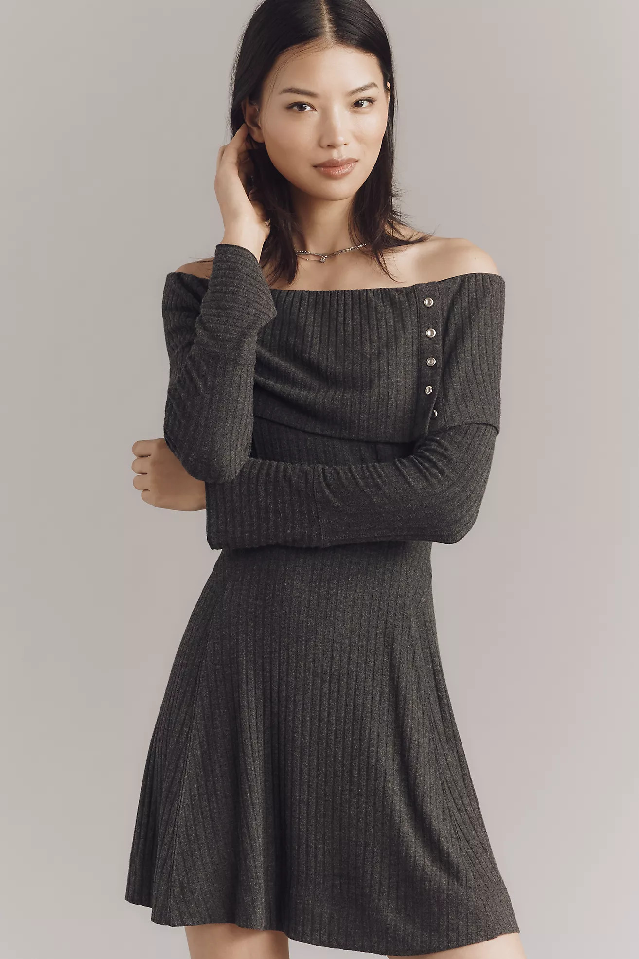 By Anthropologie Off-Shoulder Sweater Dress | Anthropologie (US)