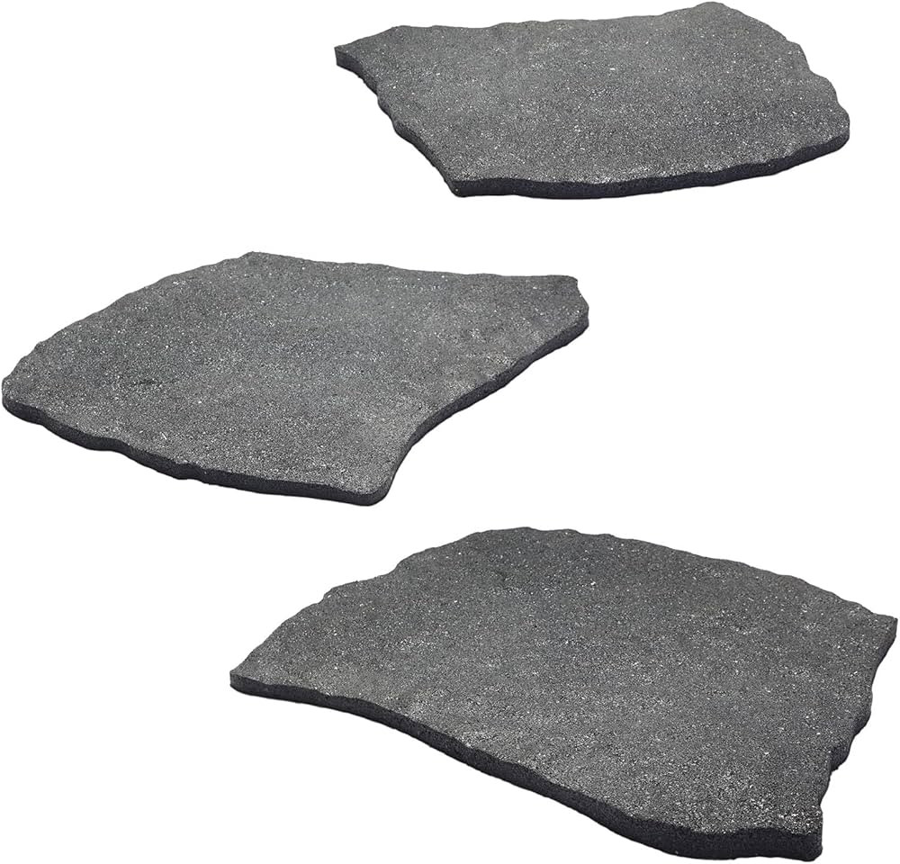 Sekcen 3 Pack Rubber Stepping Stones Outdoor Garden Rubber Pavers Pathway Walkway Paving Stones | Amazon (US)