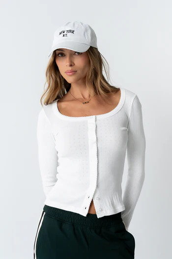 Pura Knit Top in White | Böhme US