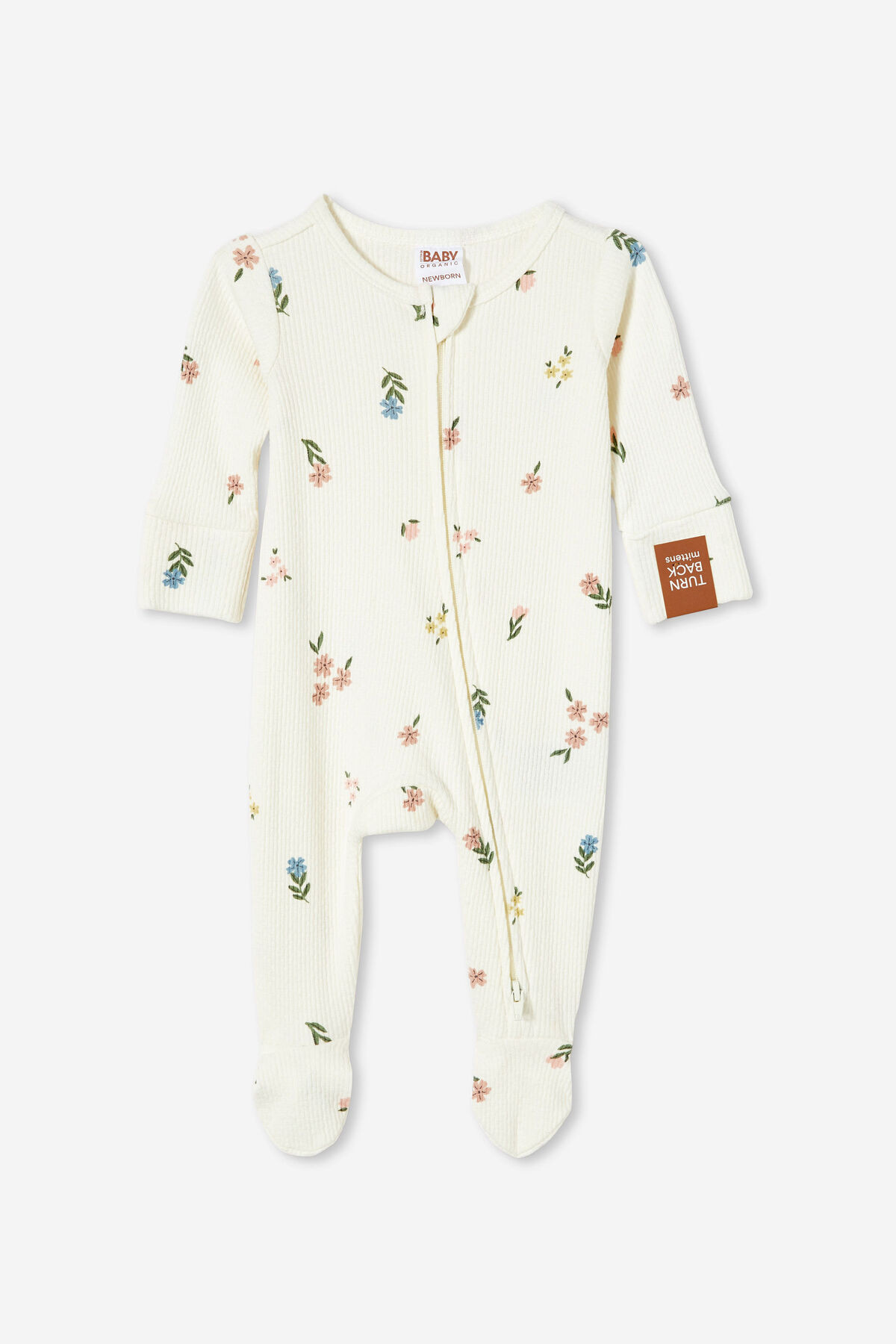 Organic Pointelle Zip Romper | Cotton On (US)