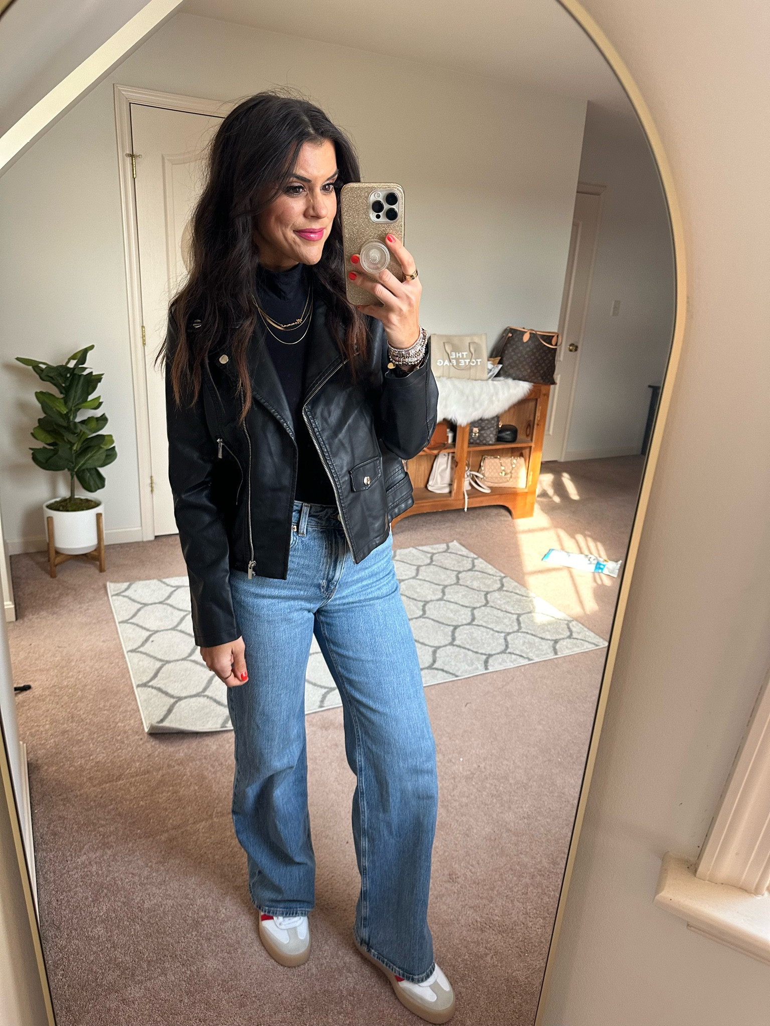 New Amazon jacket! Size small. 
Jeans sized up 2 sizes to a 6
Sneakers tts 

#LTKfindsunder100 #LTKstyletip #LTKsalealert