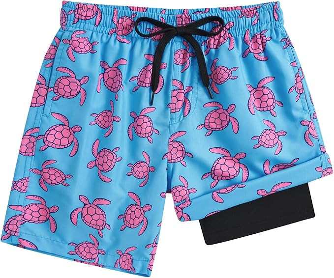 ALISISTER Boys Swim Trunks with Compression Liner with Pockets Bathing Suit 2-20 Years Old | Amazon (US)