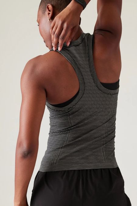 A seamless racerback top for workouts at the gym, studio or outdoors. 
kimbentley, run, yoga, Pilates, weight training, Athleta, 

#LTKover40 #LTKfitness #LTKActive