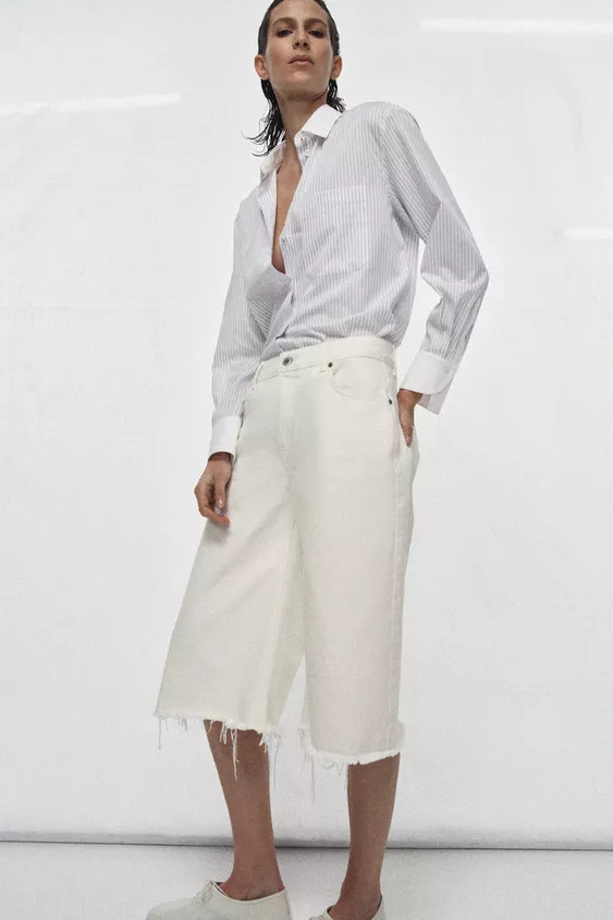 STRIPED SHIRT WITH CONTRAST COLLAR ZW COLLECTION | Zara UK