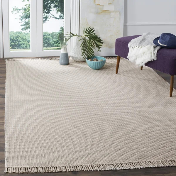 Bester Handmade Flatweave Cotton Ivory/Gray Rug | Wayfair North America