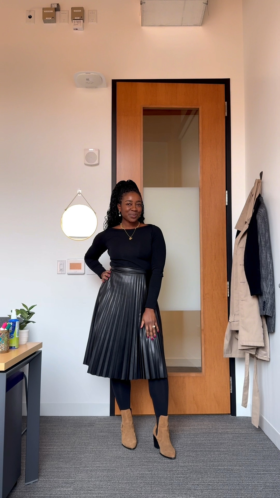 Love a leather moment. I got this pleated leather skirt years ago but I linked some great options to add to your wardrobe this winter. 

#LTKWorkwear