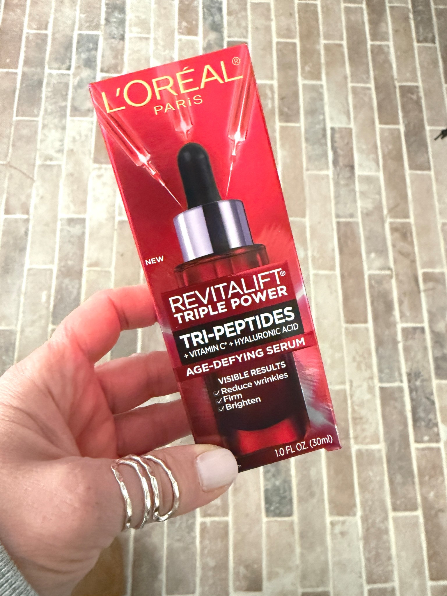 Opening a new bottle of this peptide serum.  LOVE it  

#LTKBeauty #LTKgrwm #LTKOver40