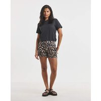 Leopard Print Denim Short | Simply Be (UK)
