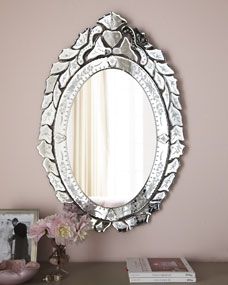 Ernhart Oval Venetian-Style Mirror | Horchow