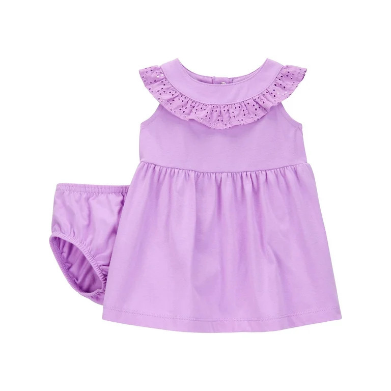 Carter's Child of Mine Baby Girl Dress, S2-Piece, Sizes 0/3-24 Months | Walmart (US)