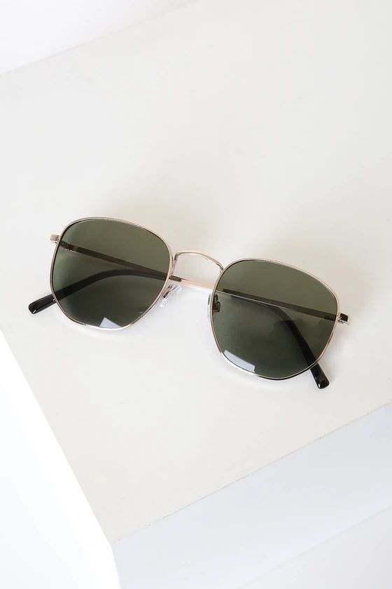 Doing My Best Gold Sunglasses | Lulus (US)