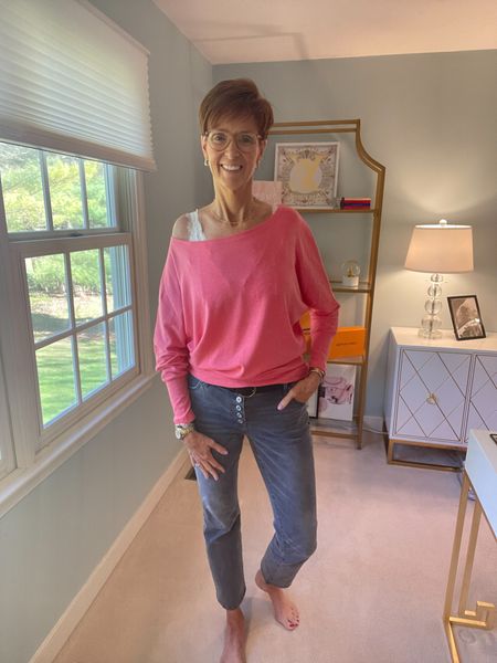 Another home run with this Amazon top.
Crazy soft. Bat wing sleeves. Lots of ways to wear it and lots of colors to choose from too. Wearing a small.

Over 50 fashion, tall fashion, workwear, everyday, timeless, Classic Outfits

Hi I’m Suzanne from A Tall Drink of Style - I am 6’1”. I have a 36” inseam. I wear a medium in most tops, an 8 or a 10 in most bottoms, an 8 in most dresses, and a size 9 shoe. 

fashion for women over 50, tall fashion, smart casual, work outfit, workwear, timeless classic outfits, timeless classic style, classic fashion, jeans, date night outfit, dress, spring outfit

#LTKstyletip #LTKfindsunder50 #LTKover40