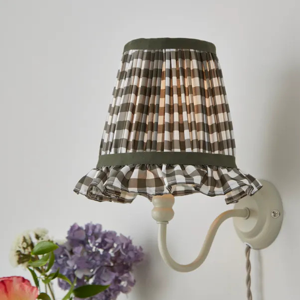 Carys Frilled Gingham Lamp Shade | Dunelm (migrated)