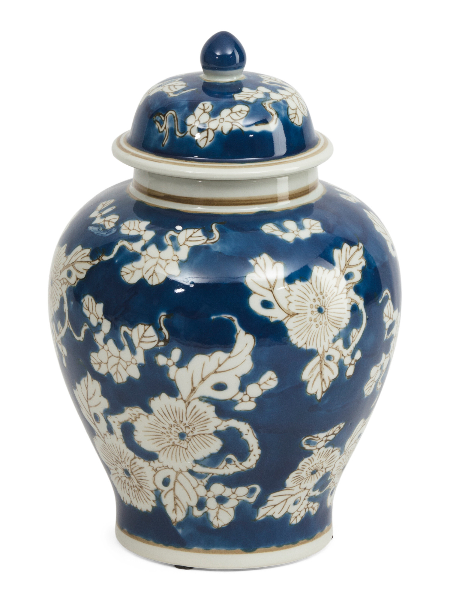 8.25x12 Chinoiserie Ceramic Jar With Lid | TJ Maxx