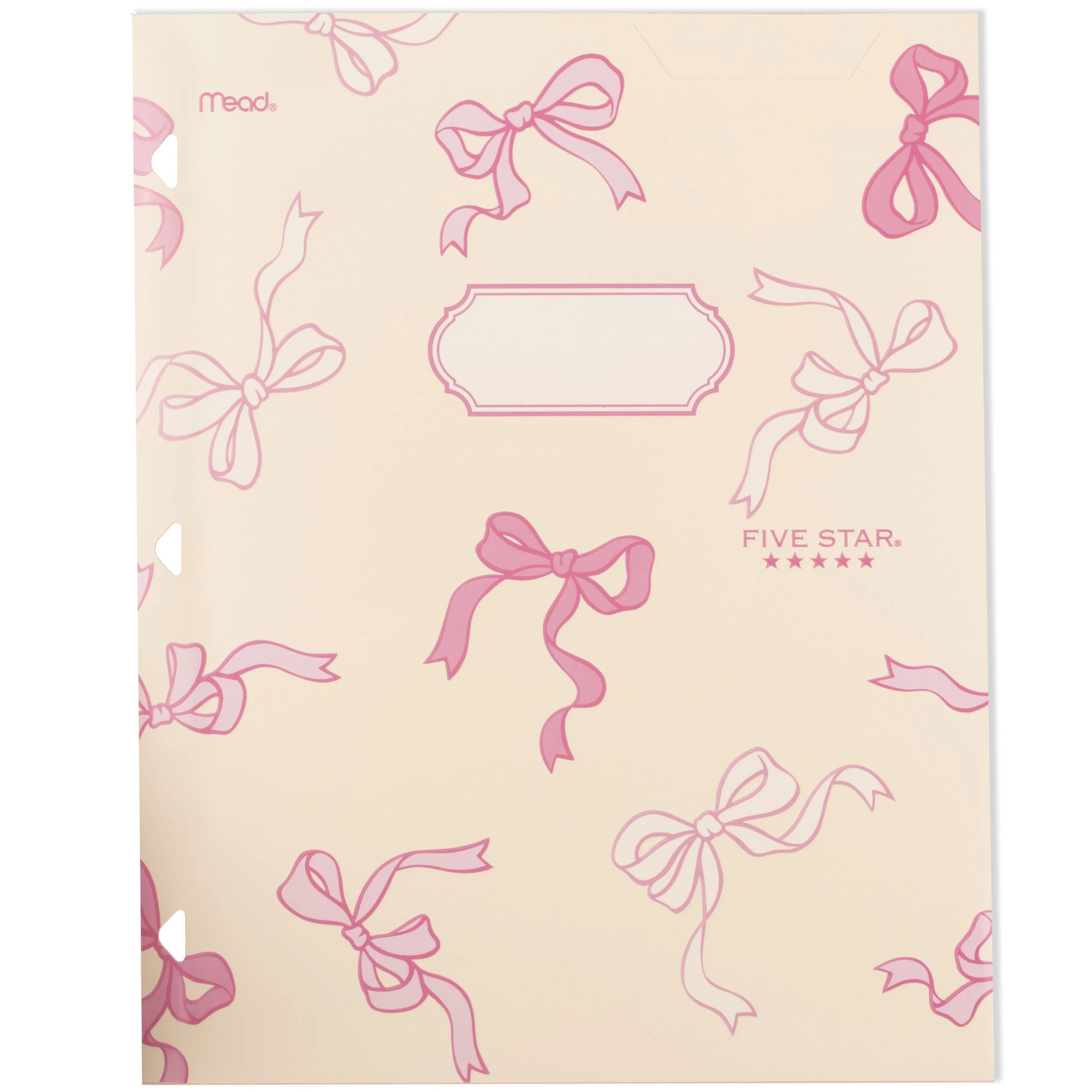 Five Star Bows 2-Pocket Stay-Put Plastic Folder, Tied Up | Walmart (US)