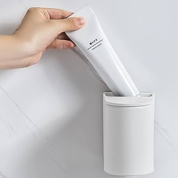 Wall-Mounted Toothbrush and Toothpaste Holder - Self-Draining Design, Easy Installation, Space-Sa... | Amazon (US)
