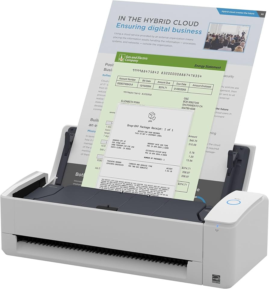 ScanSnap iX1300 Compact Wireless or USB Double-Sided Color Document, Photo & Receipt Scanner with... | Amazon (US)
