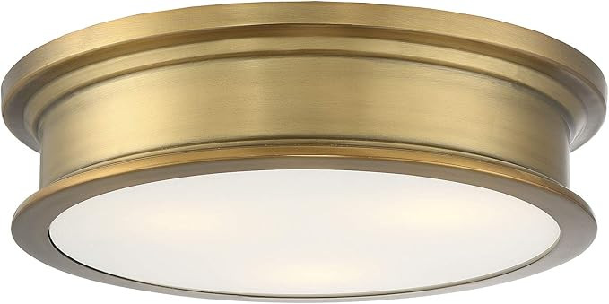 Savoy House 6-133-16-322 Watkins Warm Brass Flush Mount (16" W x 4" H) | Amazon (US)